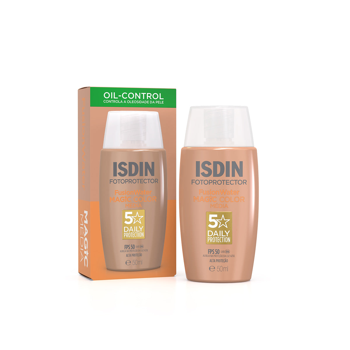 Fotoprotector ISDIN Fusion Water MAGIC Color Média FPS 50