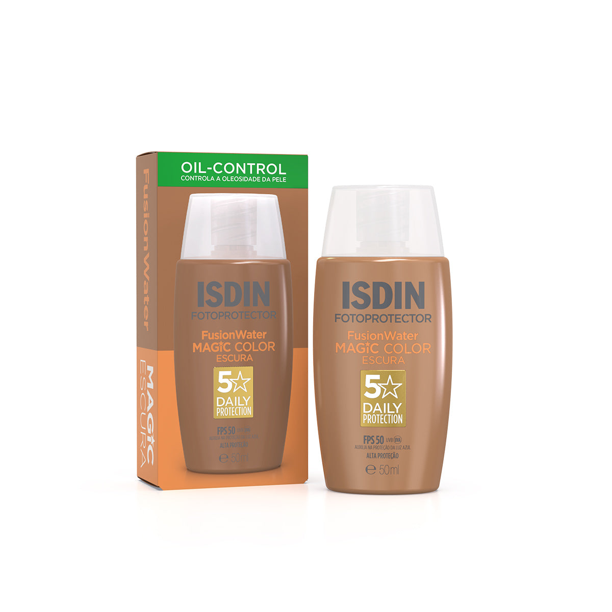 Fotoprotector ISDIN Fusion Water MAGIC Color Escura FPS 50