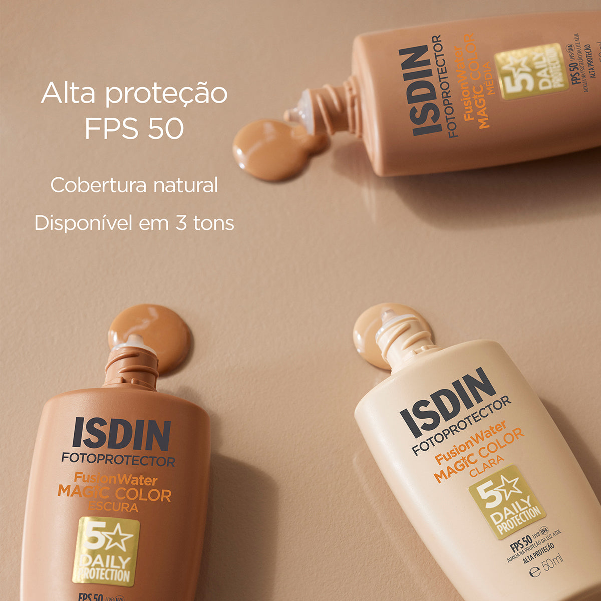 Fotoprotector ISDIN Fusion Water MAGIC Color Clara FPS 50