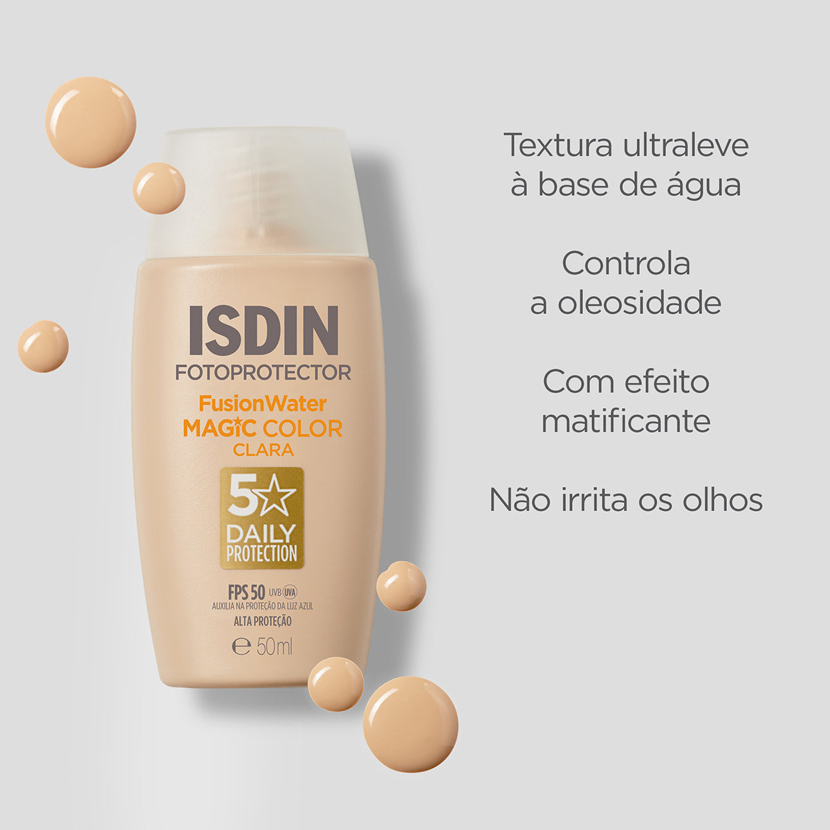 Fotoprotector ISDIN Fusion Water MAGIC Color Clara FPS 50